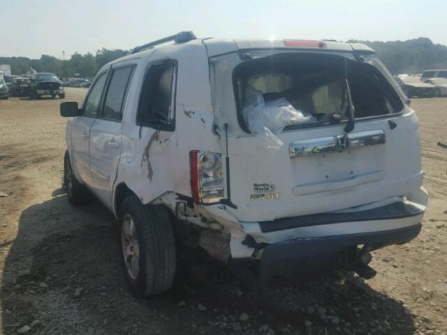 5FNYF3H56AB007511 - 2010 HONDA PILOT WHITE photo 3