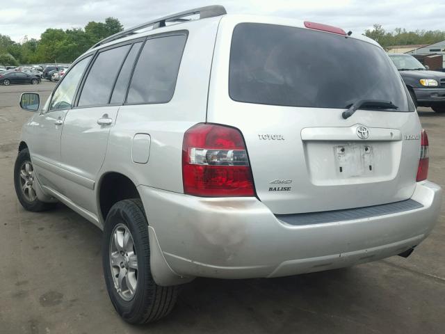 JTEHD21A760040218 - 2006 TOYOTA HIGHLANDER GRAY photo 3