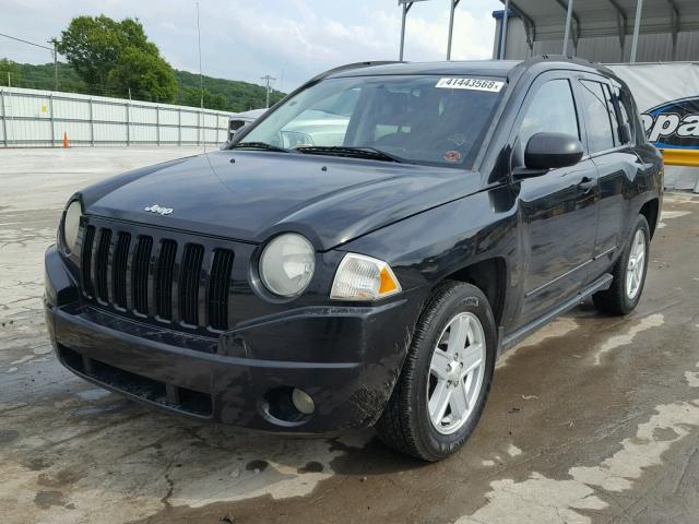 1J8FT47098D649565 - 2008 JEEP COMPASS SP BLACK photo 2