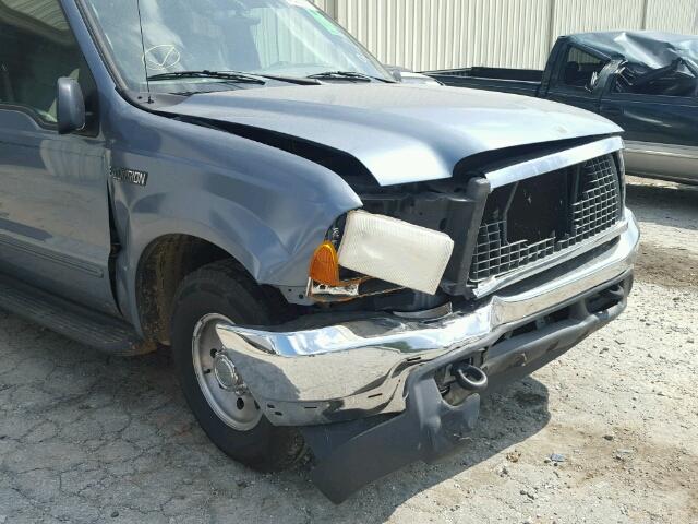 1FMNU40L0YEA74167 - 2000 FORD EXCURSION BLUE photo 9