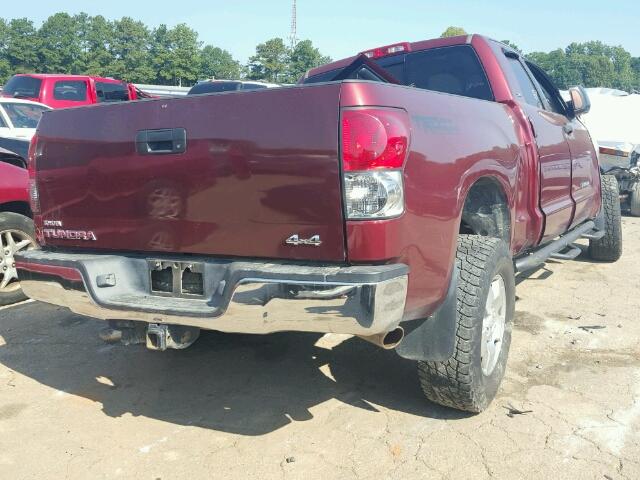 5TBBV54178S492778 - 2008 TOYOTA TUNDRA DOU RED photo 4