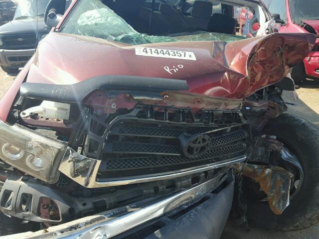 5TBBV54178S492778 - 2008 TOYOTA TUNDRA DOU RED photo 7