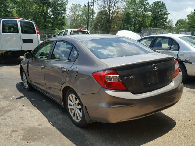 2HGFB2F95CH514188 - 2012 HONDA CIVIC EXL 灰色 照片 3