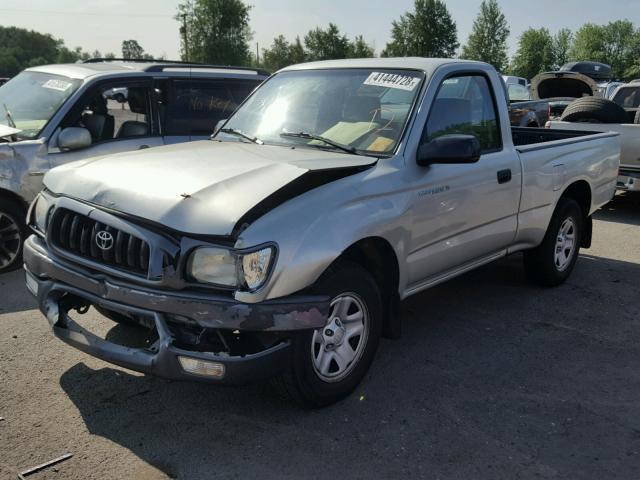 5TENL42N73Z267105 - 2003 TOYOTA TACOMA SILVER photo 2