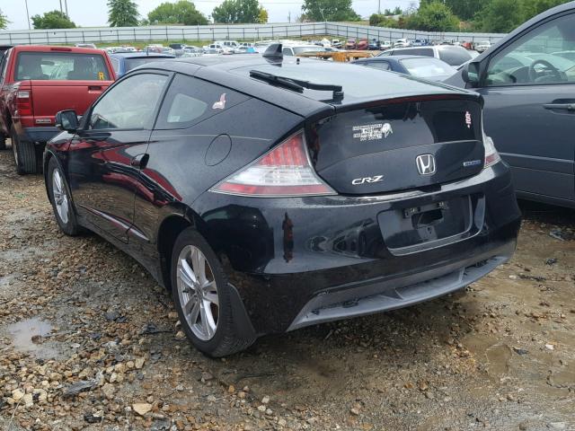 JHMZF1D68BS003535 - 2011 HONDA CR-Z EX BLACK photo 3