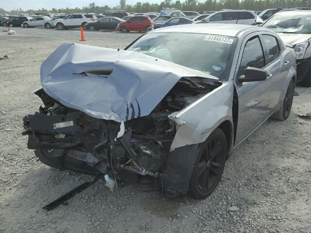 1C3CDZAG6DN532660 - 2013 DODGE AVENGER SE GRAY photo 2