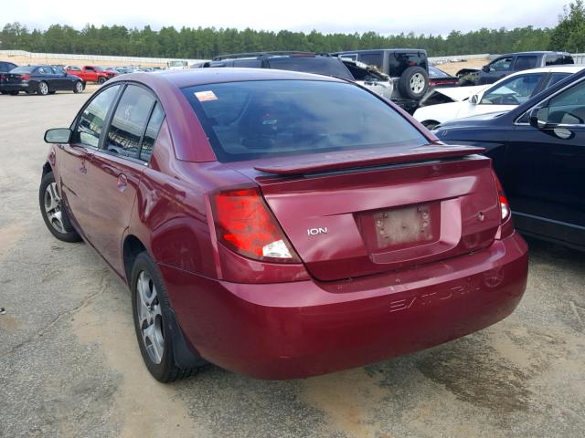 1G8AZ52F75Z181782 - 2005 SATURN ION LEVEL RED photo 3