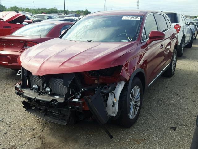 2LMPJ8KR1HBL12540 - 2017 LINCOLN MKX SELECT MAROON photo 2