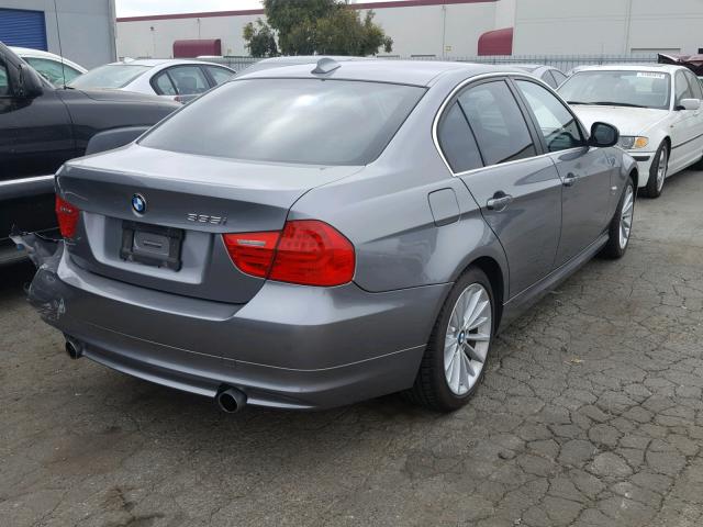 WBAPL5C53BA919723 - 2011 BMW 335 XI GRAY photo 4