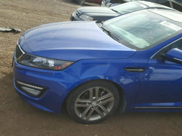 5XXGR4A61DG133417 - 2013 KIA OPTIMA SX BLUE photo 9