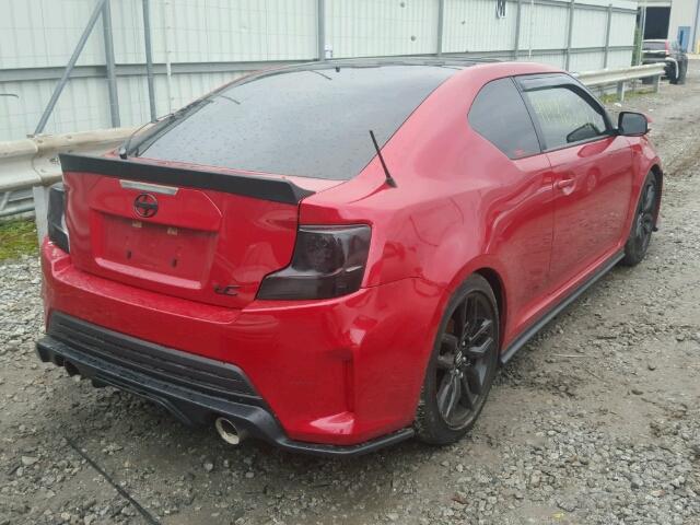 JTKJF5C71GJ026323 - 2016 TOYOTA SCION TC RED photo 4