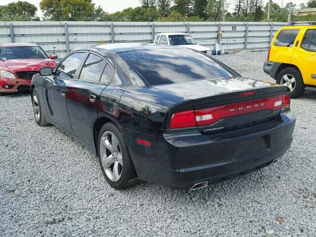 2C3CDXBG2DH636770 - 2013 DODGE CHARGER BLACK photo 3