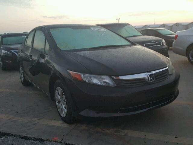 19XFB2F56CE047158 - 2012 HONDA CIVIC BLACK photo 1