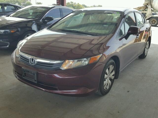 19XFB2F51CE089415 - 2012 HONDA CIVIC LX PURPLE photo 2