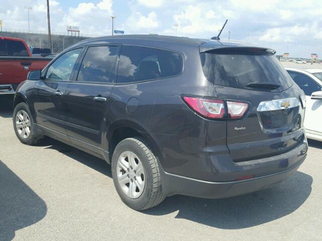 1GNKRFKD9FJ172233 - 2015 CHEVROLET TRAVERSE L GRAY photo 3