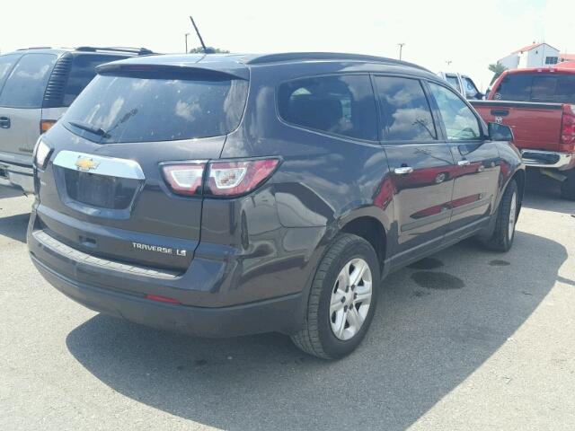 1GNKRFKD9FJ172233 - 2015 CHEVROLET TRAVERSE L GRAY photo 4