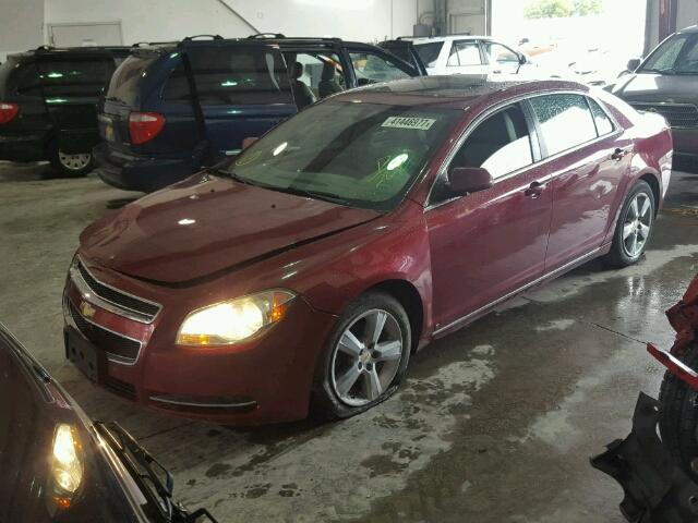 1G1ZD5EB1AF122621 - 2010 CHEVROLET MALIBU 2LT MAROON photo 2