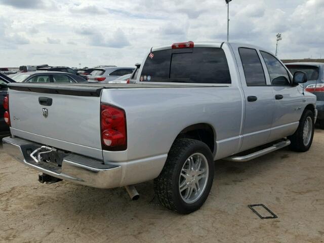 1D7HA18258S597342 - 2008 DODGE RAM 1500 SILVER photo 4