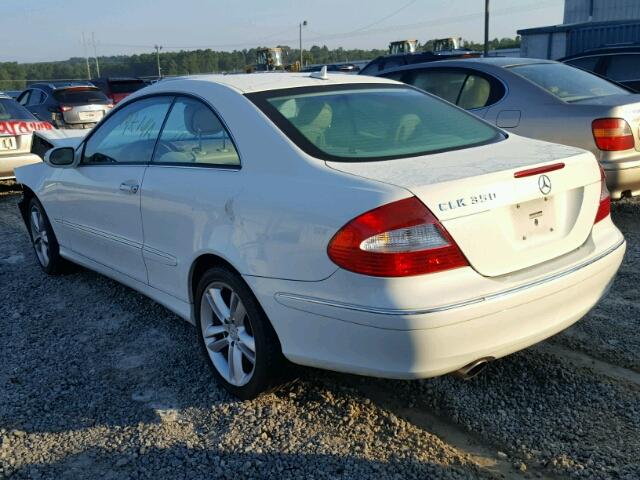 WDBTJ56H69F261856 - 2009 MERCEDES-BENZ CLK 350 WHITE photo 3