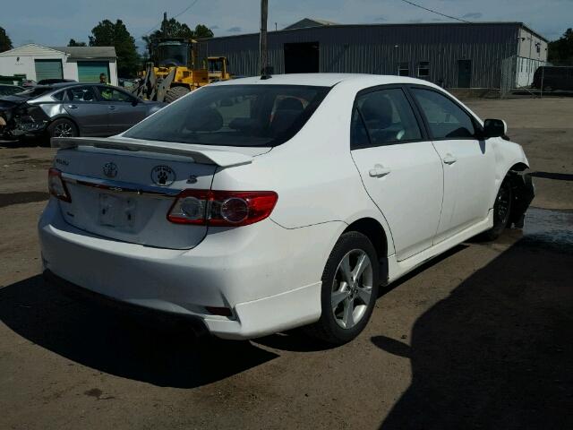 2T1BU4EE0BC629419 - 2011 TOYOTA COROLLA BA WHITE photo 4