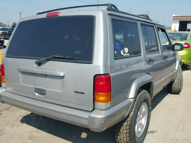 1J4FF48SX1L602615 - 2001 JEEP CHEROKEE S SILVER photo 4