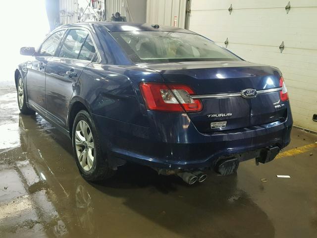 1FAHP2HW5BG134232 - 2011 FORD TAURUS SEL BLUE photo 3