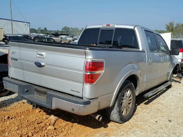 1FTFW1CF8CFD03592 - 2012 FORD F150 SILVER photo 4