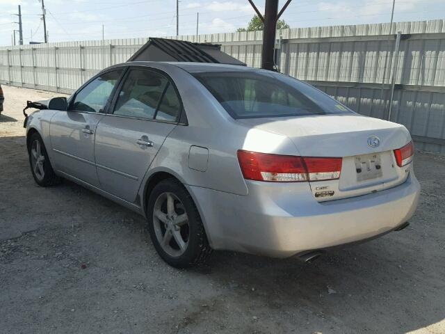 5NPEU46F07H166206 - 2007 HYUNDAI SONATA SE SILVER photo 3