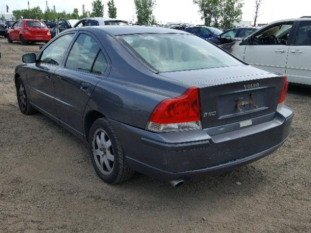 YV1RS592472639221 - 2007 VOLVO S60 2.5T GRAY photo 3