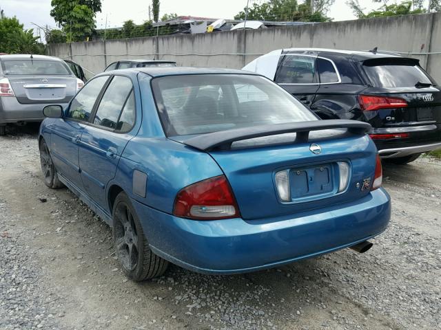 3N1AB51D32L711519 - 2002 NISSAN SENTRA SE- BLUE photo 3