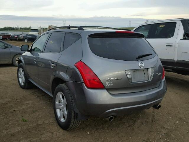 JN8AZ08W15W437565 - 2005 NISSAN MURANO SL GRAY photo 3