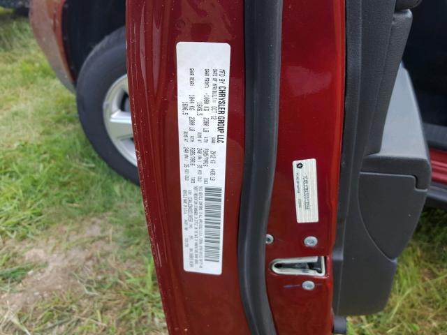 1C4NJCBA3DD130556 - 2013 JEEP COMPASS SP RED photo 10