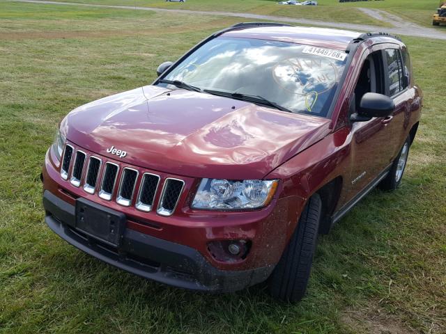 1C4NJCBA3DD130556 - 2013 JEEP COMPASS SP RED photo 2