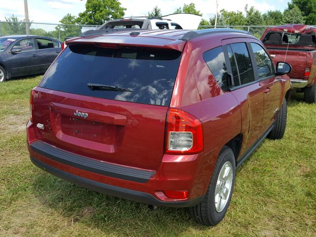1C4NJCBA3DD130556 - 2013 JEEP COMPASS SP RED photo 4