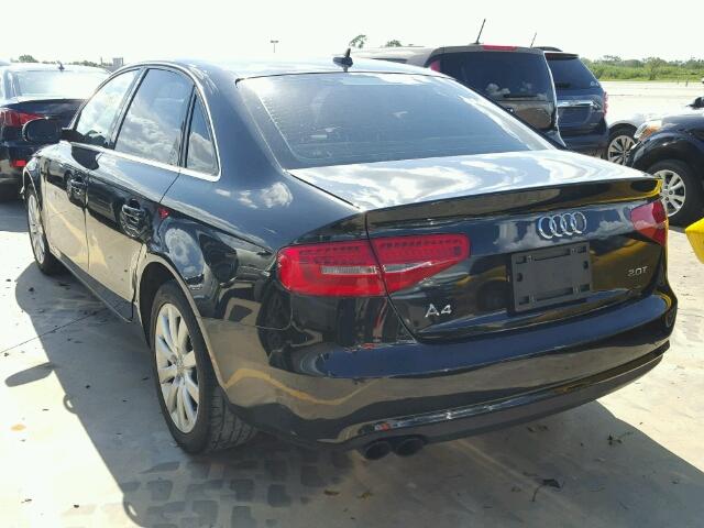 WAUAFAFLXDN031739 - 2013 AUDI A4 BLACK photo 3