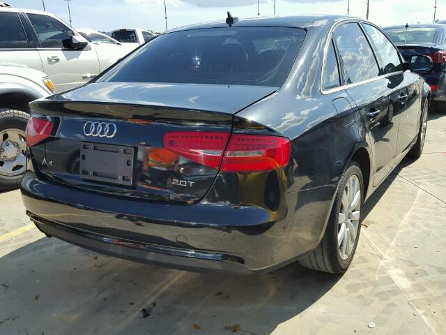 WAUAFAFLXDN031739 - 2013 AUDI A4 BLACK photo 4