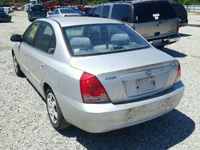 KMHDN46D74U734844 - 2004 HYUNDAI ELANTRA GL SILVER photo 3