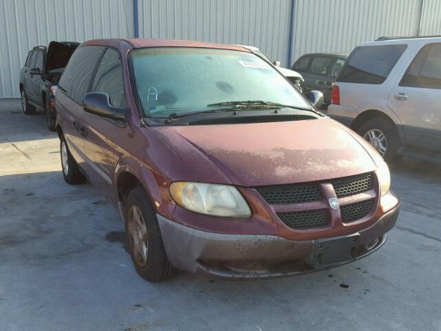 1B4GP25331B272943 - 2001 DODGE CARAVAN SE MAROON photo 1