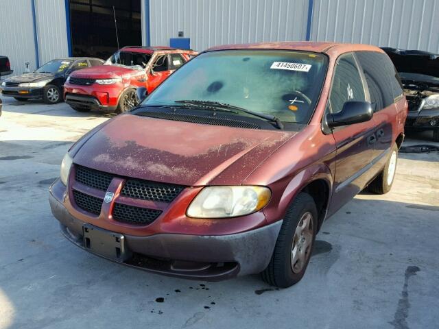 1B4GP25331B272943 - 2001 DODGE CARAVAN SE MAROON photo 2