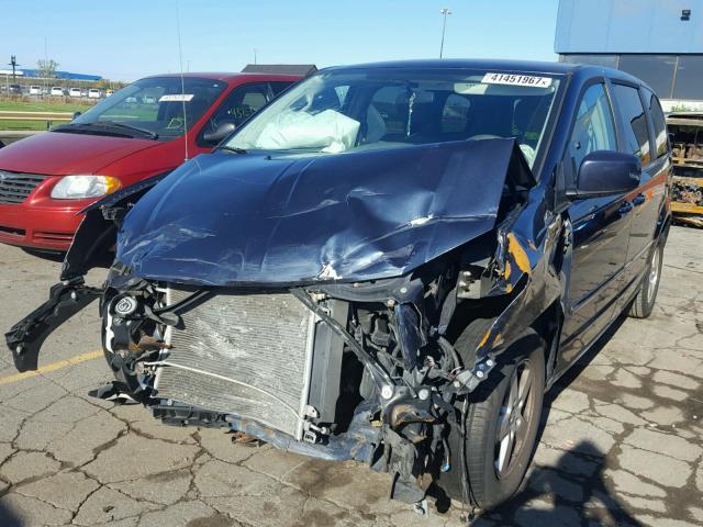 2D8HN54P68R706918 - 2008 DODGE GRAND CARA BLUE photo 2