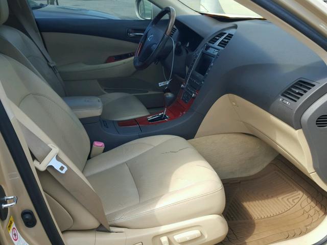 JTHBJ46G572103672 - 2007 LEXUS ES GOLD photo 5