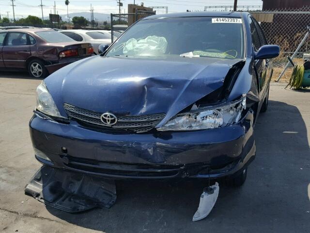 JTDBF30KX20013173 - 2002 TOYOTA CAMRY LE BLUE photo 9