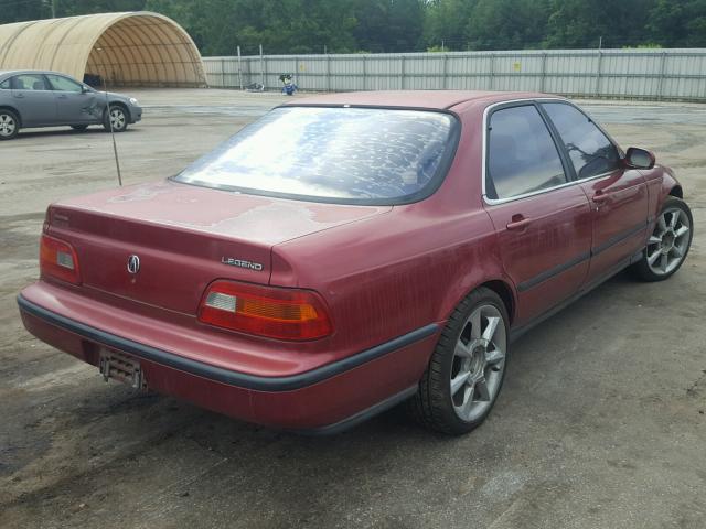 JH4KA7568MC014114 - 1991 ACURA LEGEND L BURGUNDY photo 4