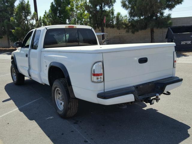 1B7GG22X5XS134212 - 1999 DODGE DAKOTA WHITE photo 3