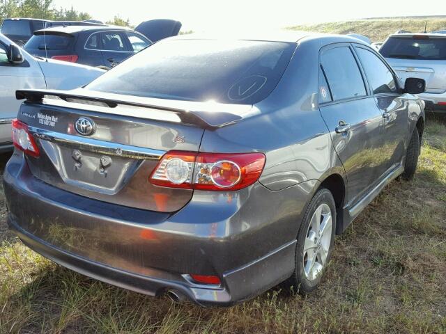 5YFBU4EE0DP109370 - 2013 TOYOTA COROLLA GRAY photo 4