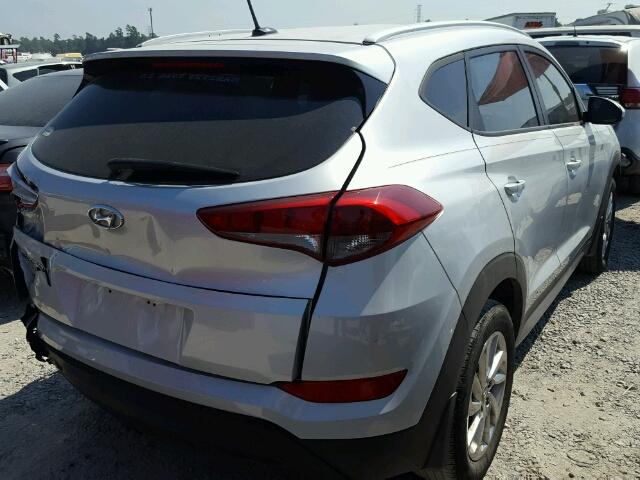 KM8J33A42HU294564 - 2017 HYUNDAI TUCSON LIM SILVER photo 4