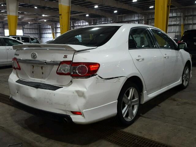 2T1BU4EE4DC101398 - 2013 TOYOTA COROLLA BA WHITE photo 4