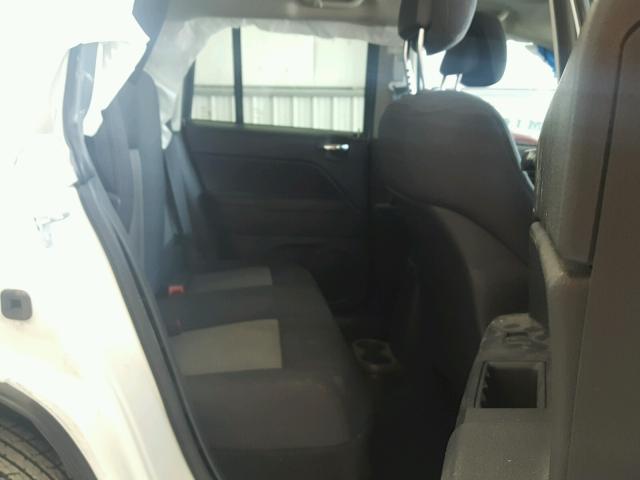 1J4NT4FB3AD521618 - 2010 JEEP COMPASS SP WHITE photo 6