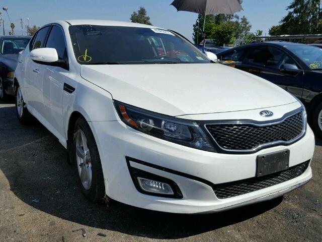 5XXGM4A79EG306674 - 2014 KIA OPTIMA LX WHITE photo 1