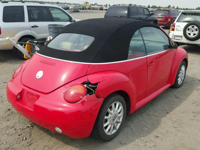 3VWCM31Y64M319572 - 2004 VOLKSWAGEN NEW BEETLE წითელი ფოტო 4
